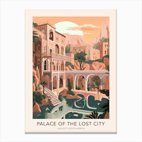The Palace Of The Lost City Sun City South Africa Travel Poster Canvas Print
