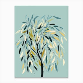 Willow Tree Flat Illustration 3 Canvas Print