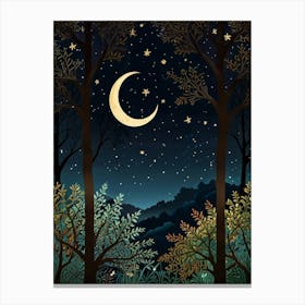 Night In The Forest 5 Canvas Print