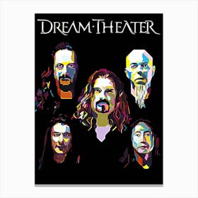 dream theater metal band music 3 Canvas Print