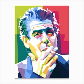 Anthony Bourdain WPAP Canvas Print