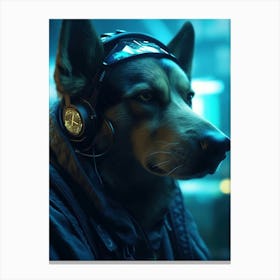 Cyberpunk Dog 11 Canvas Print