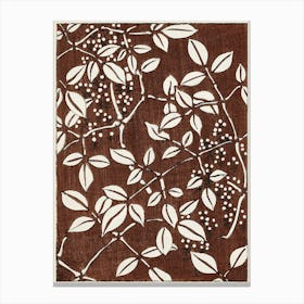 Leaf Pattern, Shin Bijutsukai Canvas Print