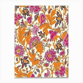 Flower Luxe London Fabrics Floral Pattern 2 Canvas Print