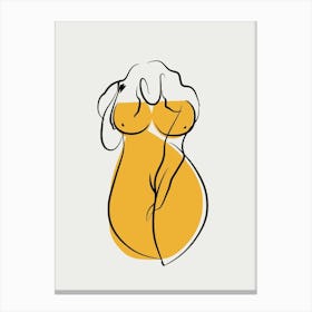 Minimalist Shy Nude Canvas Print