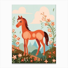 Baby Animal Illustration  Horse 2 Canvas Print