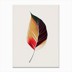 Birch Leaf Abstract Canvas Print