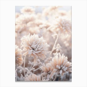 Frosty Botanical Chrysanthemum 1 Canvas Print