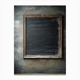 Abstract Capture Of A Blank Blackboard Smudge Marks Streaked Horizontally Across Chalk Residue Vis 2 1 Canvas Print