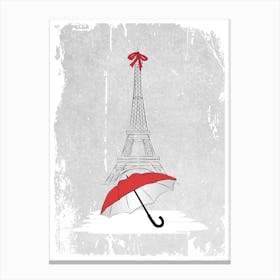 Rain In Paris Canvas Print
