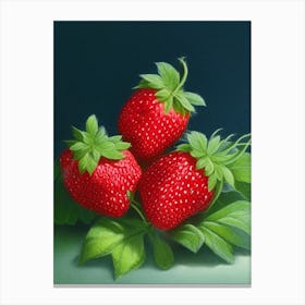 Everbearing Strawberries, Plant, Crayon Canvas Print