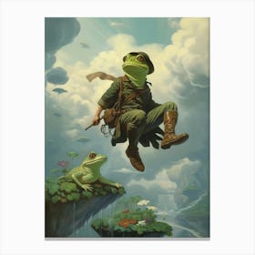 Leap Of Faith Storybook Frog 2 Canvas Print