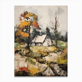 Cottage In The Countryside Painting 10 Canvas Print