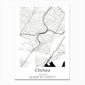 Chelsea,United States Minimalist Map Canvas Print