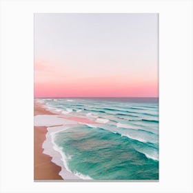 Fingal Bay Beach, Australia Pink Photography 2 Canvas Print