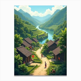 Asian Village Canvas Print