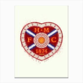 Heart Of Midlothian Fc League Scotland Canvas Print