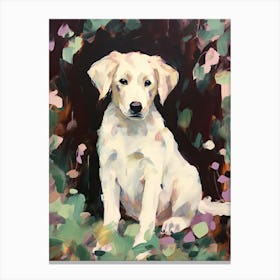 A Australian Shepherd Dog Painting, Impressionist 4 Canvas Print