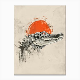 Alligator Head 8 Canvas Print