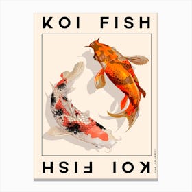 Koi Fish Illustration Canvas Print