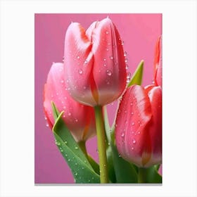 Pink Tulips Canvas Print