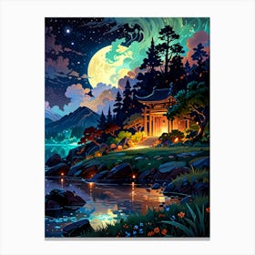 Night In The Moonlight Canvas Print