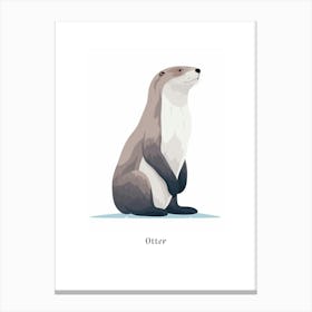 Otter Kids Animal Poster Canvas Print