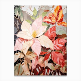 Poinsettia 2 Flower Painting Canvas Print