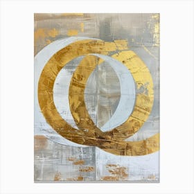 Gold Circles 10 Canvas Print