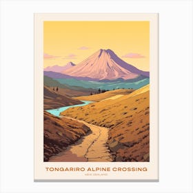Tongariro Alpine Crossing New Zealand 3 Hike Poster Canvas Print