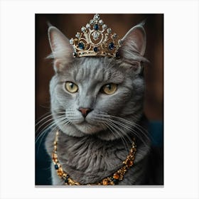 Tiara Cat Canvas Print