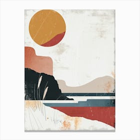 Sunset, Scandinavian Minimalism 1 Canvas Print