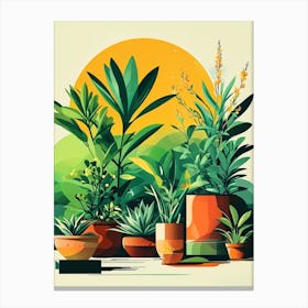 Potted Plants Canvas Print