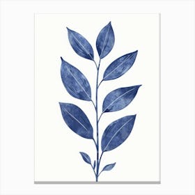 Blue Leaf 7 Canvas Print