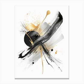 Abstract Black And Gold Painting 55 Canvas Print