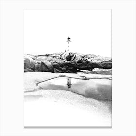 Peggy's Cove Lighthouse Digital Illustration Canvas Print