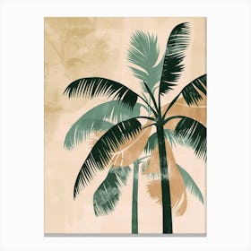 Palm Tree Minimal Japandi Illustration 1 Canvas Print