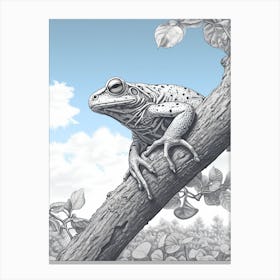 Cyan Frog Desert Wave 1 Canvas Print