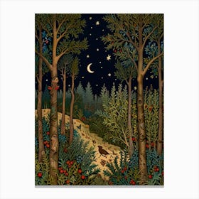 William Morris Night In The Woods 23 Canvas Print