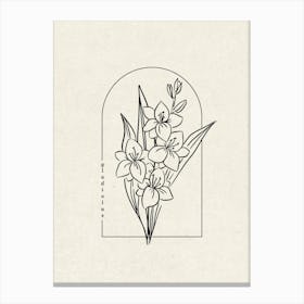 Gladiolus Flower Canvas Print