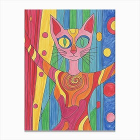 Colorful Cat 21 Canvas Print