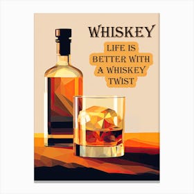 Aged to Perfection: Whiskey Poster Treasures Canvas Print