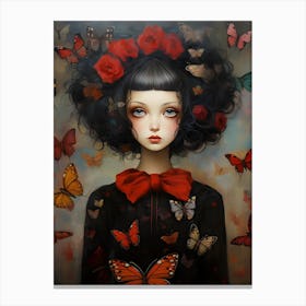 Butterfly Girl Canvas Print