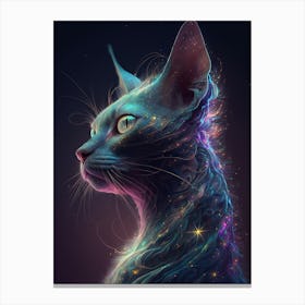 Galaxy Siam Cat Canvas Print