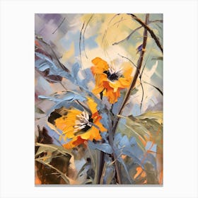 Fall Flower Painting Passionflower Canvas Print