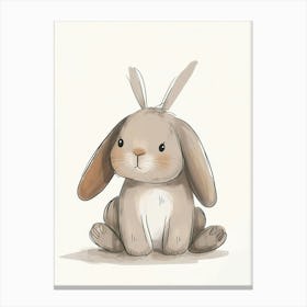 Mini Satin Rabbit Kids Illustration 4 Canvas Print