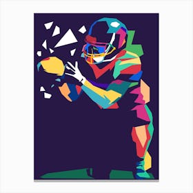 American Football Pop Art 13 Canvas Print