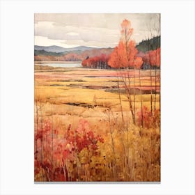 Autumn National Park Painting Ecrins National Park France 1 Canvas Print