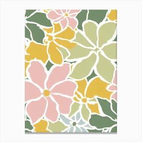 Morning Glory Pastel Floral 1 Flower Canvas Print