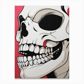 Pop Art Skull Illustration (24) Canvas Print